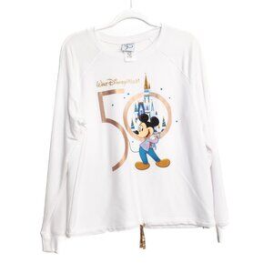 Walt Disney World 50th Anniversary Size L Mickey Mouse Castle Graphic Sweatshirt